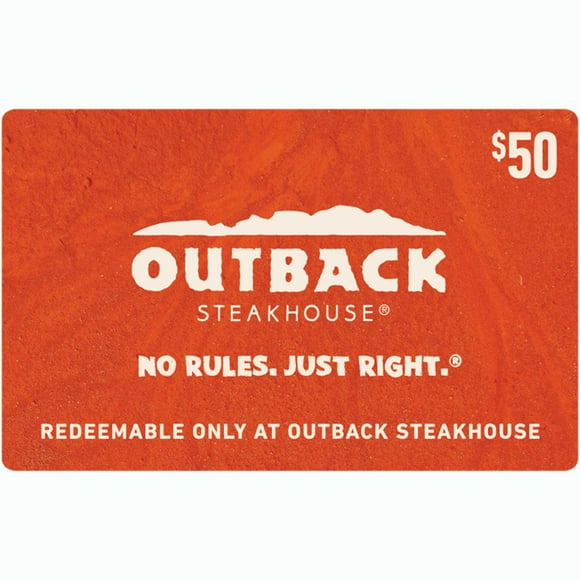 Outback Steakhouse $50 Email Delivery Gift Card