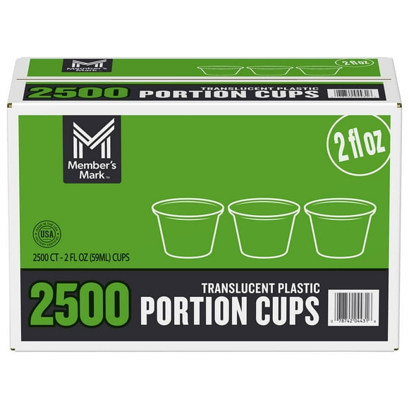 Member's Mark Translucent Portion Cups 2 fl. oz., 2500 ct.
