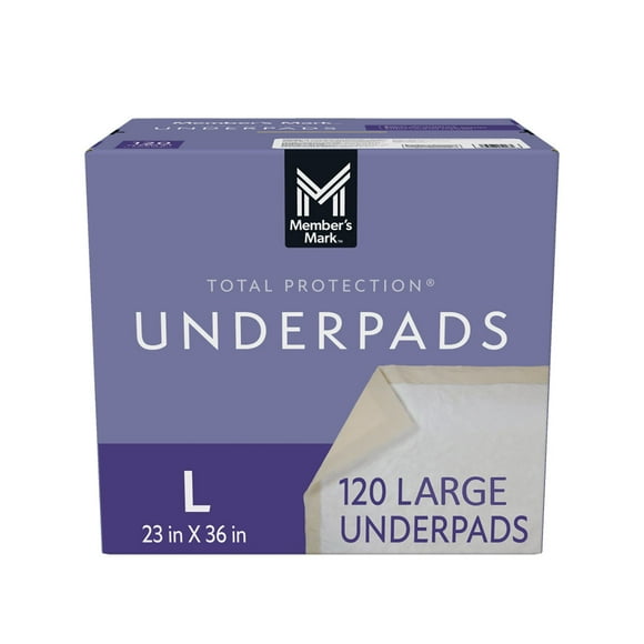 Member's Mark Total Protection Underpads, Large, 120 ct.