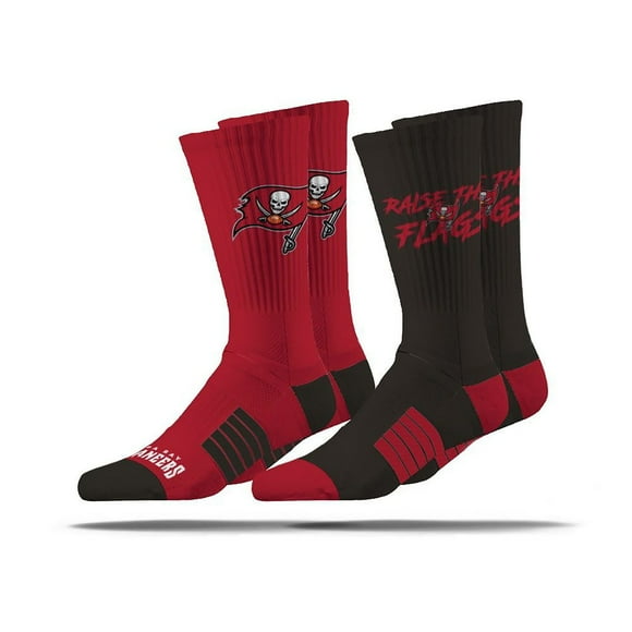 Tampa Bay Buccaneers Adult 2-Pack Crew Socks