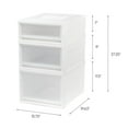 thumbnail image 4 of IRIS USA, Medium Modular Stacking Drawers 20" D x 16" L x 11.5" H, Set of 3, White, 4 of 11