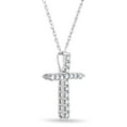 thumbnail image 3 of 0.20 CT. T.W. Round Cut Diamond Cross Pendant in 14K Gold, 3 of 9