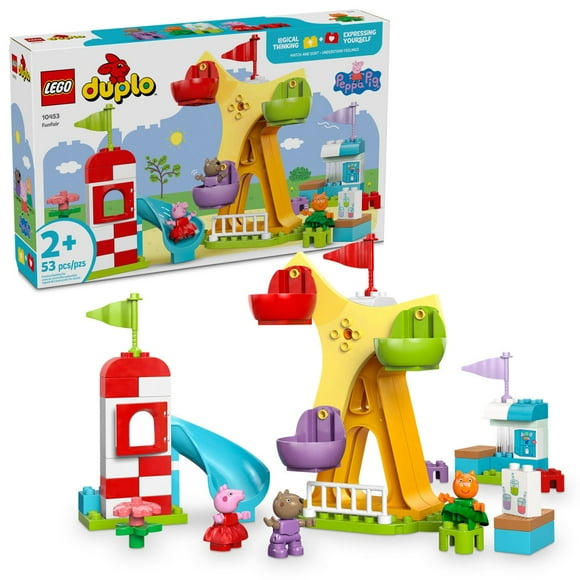 LEGO DUPLO Peppa Pig Funfair Toddler Toy, 53 pc.