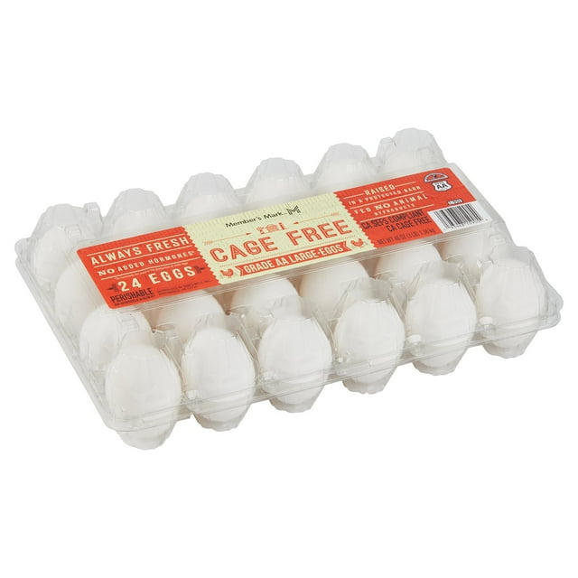 Member’s Mark Cage Free Grade AA Large White Eggs, 2 dozen