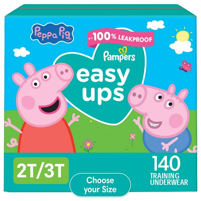 Pampers Easy Ups Training Pants Underwear, Sizes 2T-6T