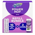 thumbnail image 1 of Swiffer PowerMop Refill Bundle, Lavender, 10 Mop Pads + 2 Bottles, 1 of 11