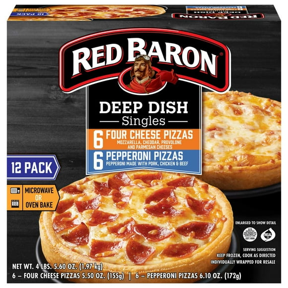 Red Baron Frozen Pizza Deep Dish Singles (12 ct.)