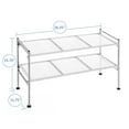 thumbnail image 2 of Seville Classics 2-Tier Steel Mesh Utility Shoe Rack, 26.25" W x 11.75" D x 15.75" H, 2 of 8