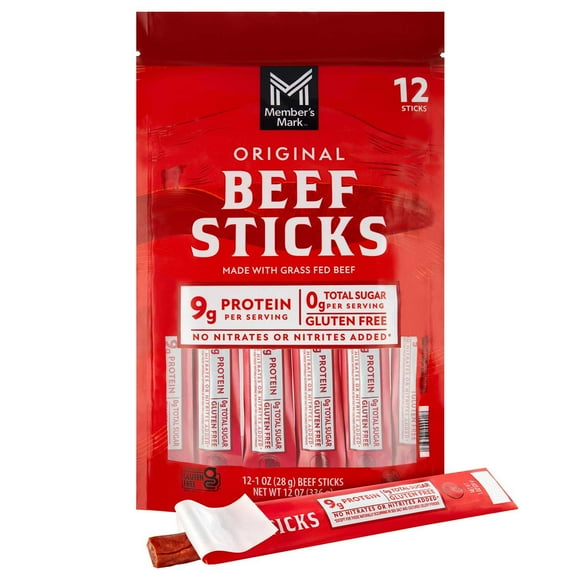 Member's Mark Original Grassfed Beef Snack Sticks 1 oz., 12 pk.