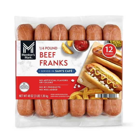 Member's Mark Beef Franks, 4 oz., 12 ct.