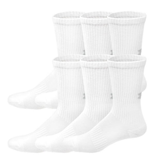 Under Armour Men's 6-Pack Cotton Crew Sock