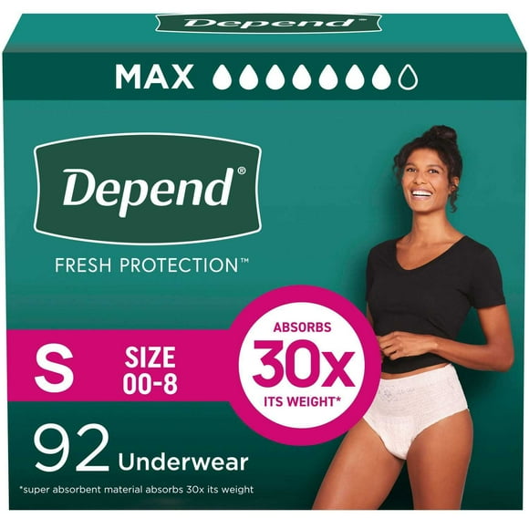 Depend Fresh Protection Incontinence Underwear for Women, Choose Size