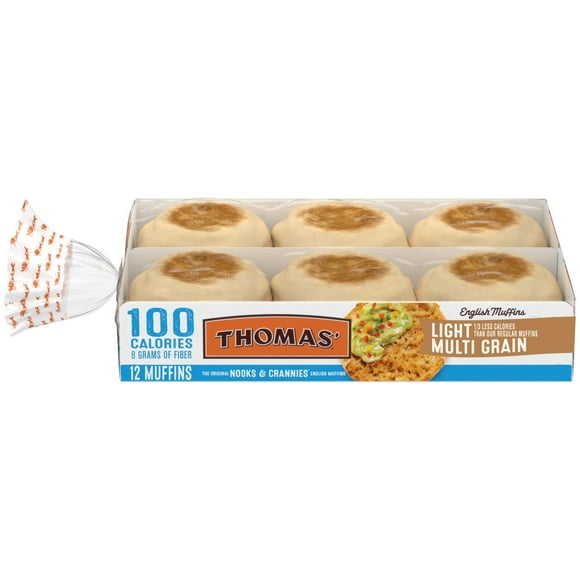 Thomas' Light Multi-Grain English Muffins 24 oz., 12 ct.