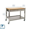 thumbnail image 2 of Seville Classics Home Work Center Island Table, 48" W x 24" D x 36" H, 2 of 19