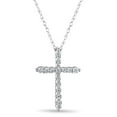 thumbnail image 1 of 0.20 CT. T.W. Round Cut Diamond Cross Pendant in 14K Gold, 1 of 9