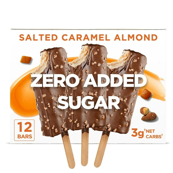 Keto Pint Salted Caramel Almond Ice Cream Bars, Frozen, 3 oz., 12 ct.