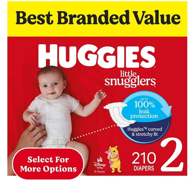 Huggies Little Snugglers Baby Diapers, Sizes Newborn-2