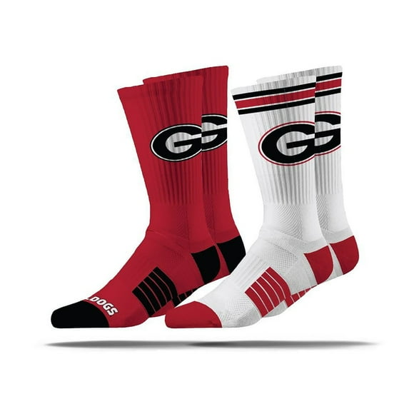 Georgia Bulldogs Adult 2-Pack Crew Socks