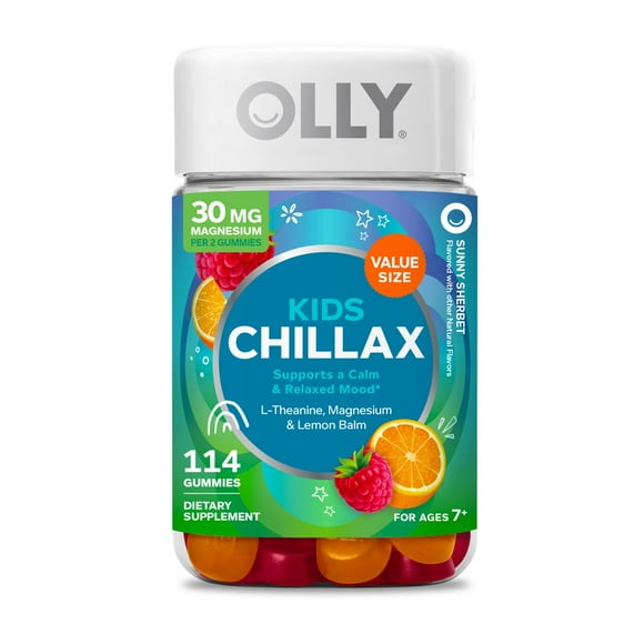 OLLY Kids Chillax Gummy, Sunny Sherbert, 114 ct.
